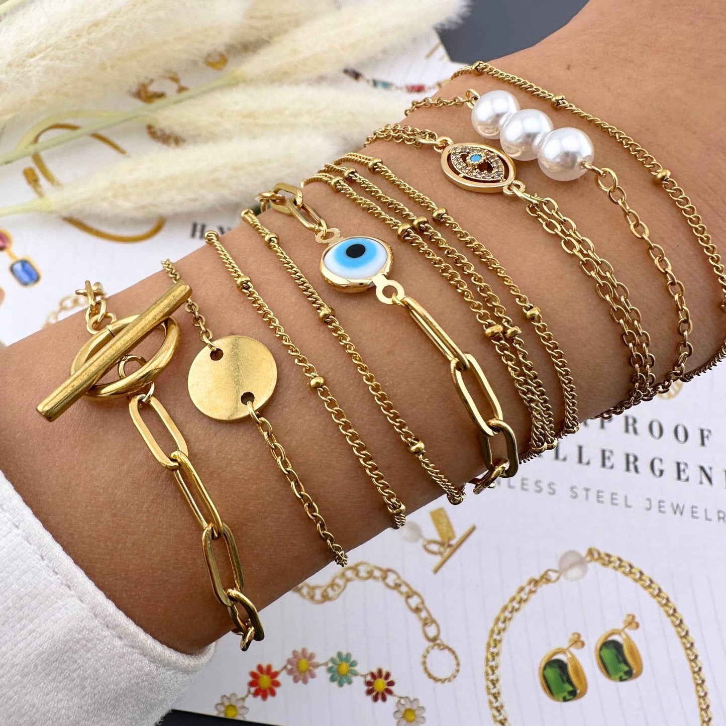 18K Goldplattiertes Edelstahl Armband – Zeitlose Eleganz