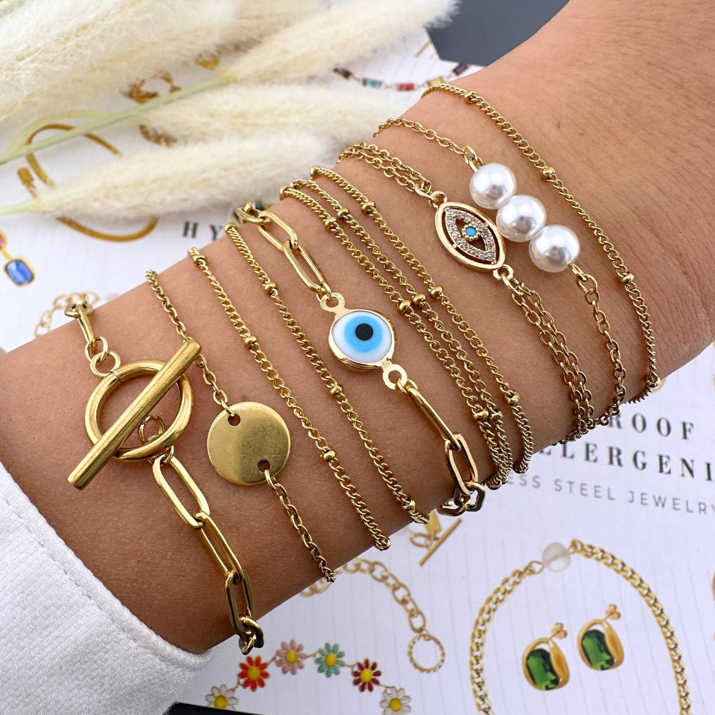 18K Goldplattiertes Edelstahl Armband – Zeitlose Eleganz