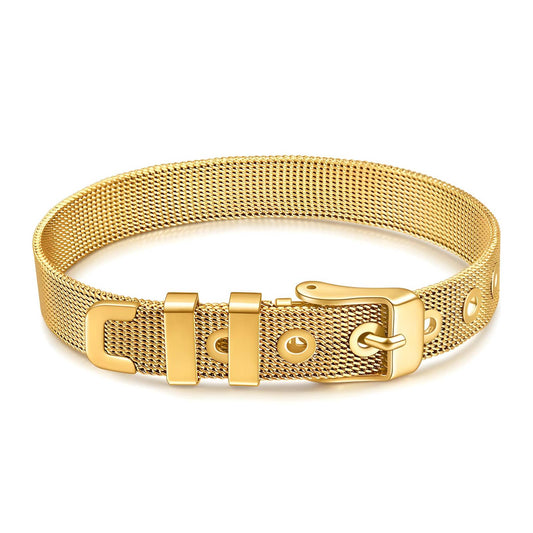 18K vergulde roestvrijstalen armband met chic design