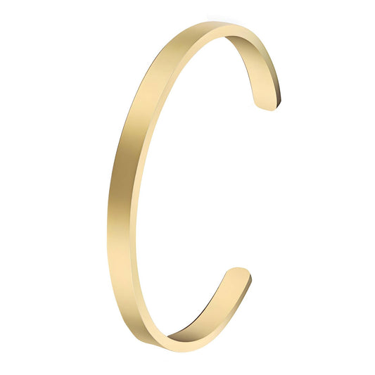 18K verguld roestvrijstalen armband in minimalistisch open design